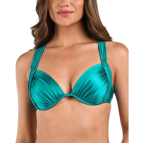 La Blanca womens Swim Top, 12, Green