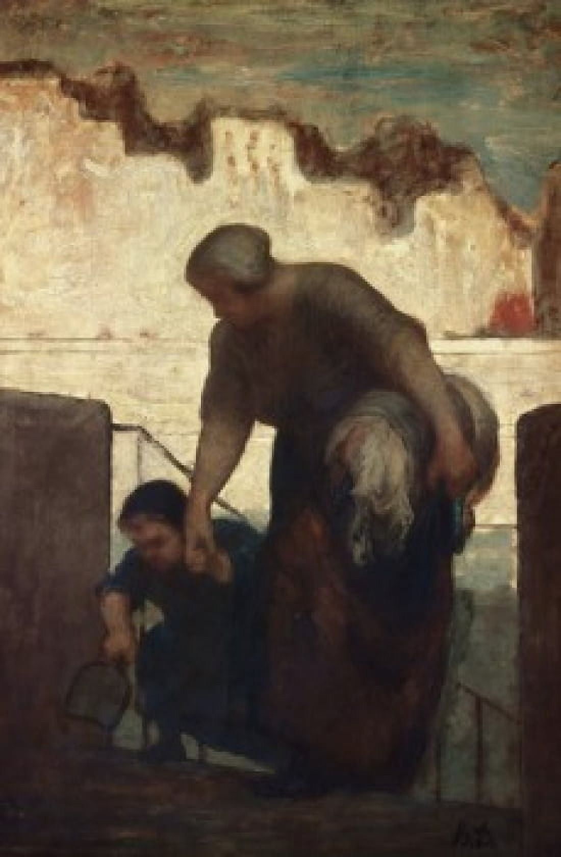La Blanchisseuse The Laundress Late 19th Century Honore Daumier (1808-1879 French) Musee dOrsay Paris France Canvas Art - Honore Daumier (18 x 24)