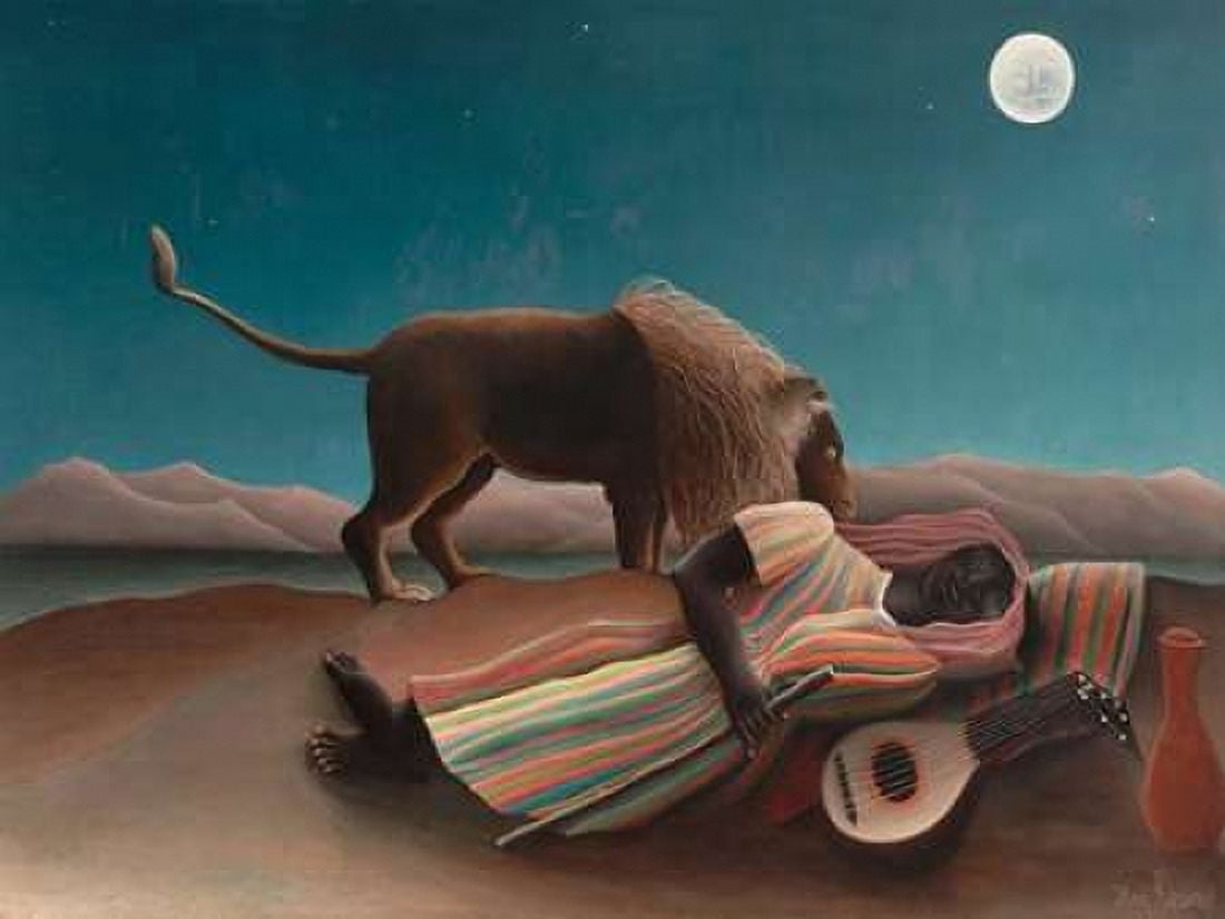 La Bohmienne endormie Canvas Art - Henri Rousseau (22 x 28)