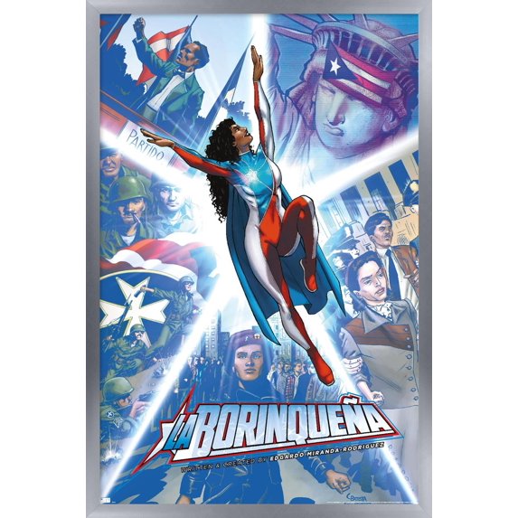 La Borinqueña - Liberty Wall Poster, 14.725" x 22.375" Framed