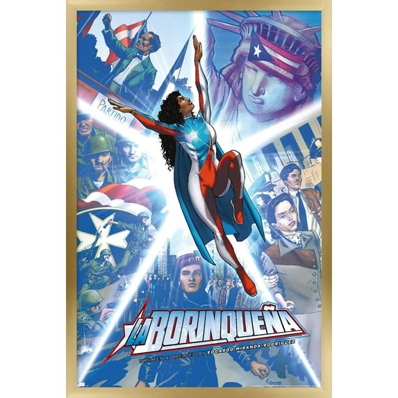 La Borinqueña - Liberty Wall Poster, 14.725 x 22.38 Framed