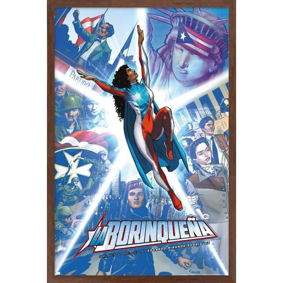 La Borinqueña - Liberty Wall Poster, 22.375" x 34" Framed
