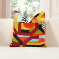 thumbnail image 1 of La Broderie 20" Square Throw Pillow & Feather Down Insert Colorpop Multicolored, 1 of 6