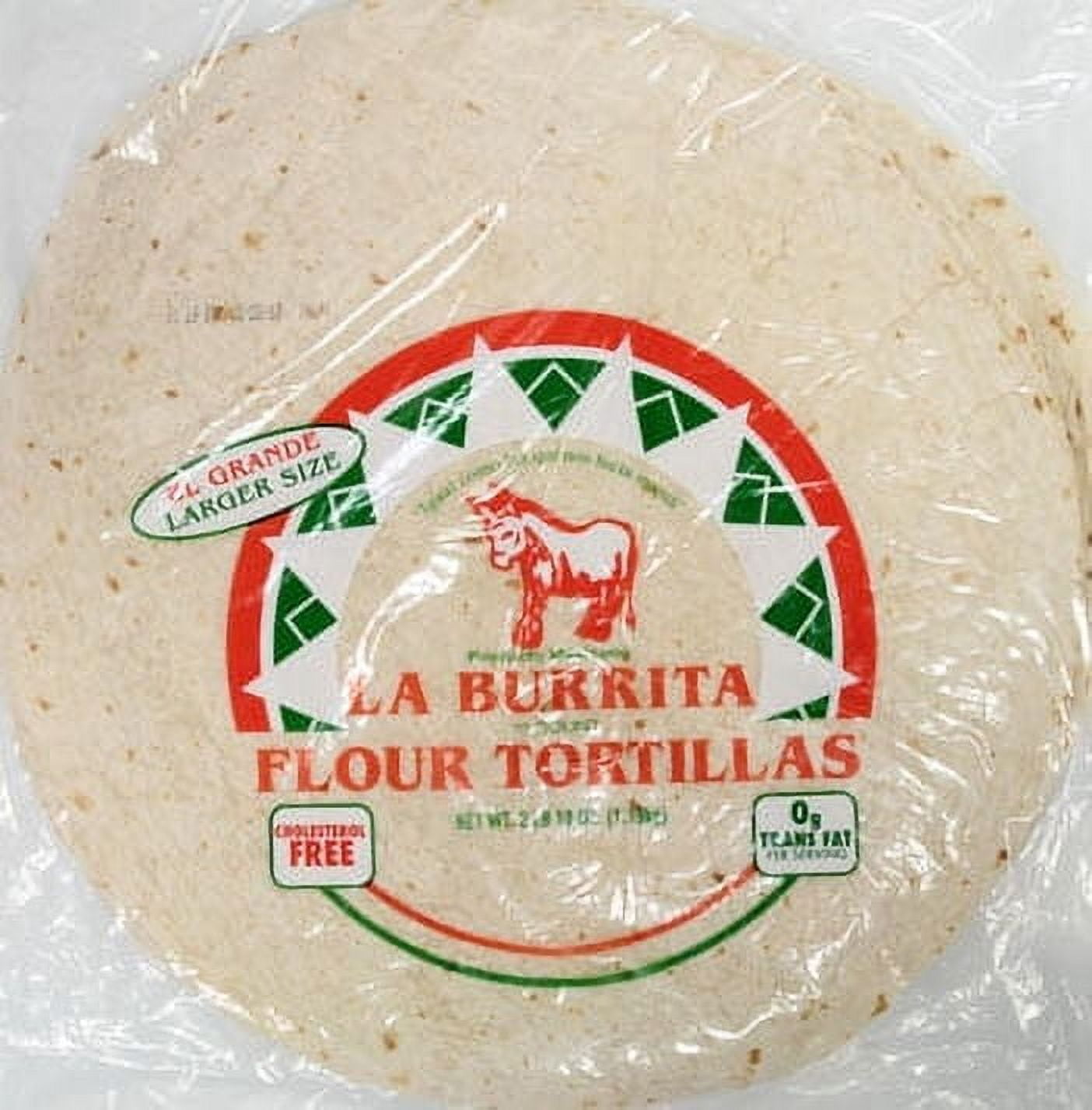 La Burrita Flour Tortilla 12.5", 10 Count