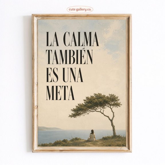 La Calma Meta Spanish Coastal Wall Art Home Decor Unframed Paper Print