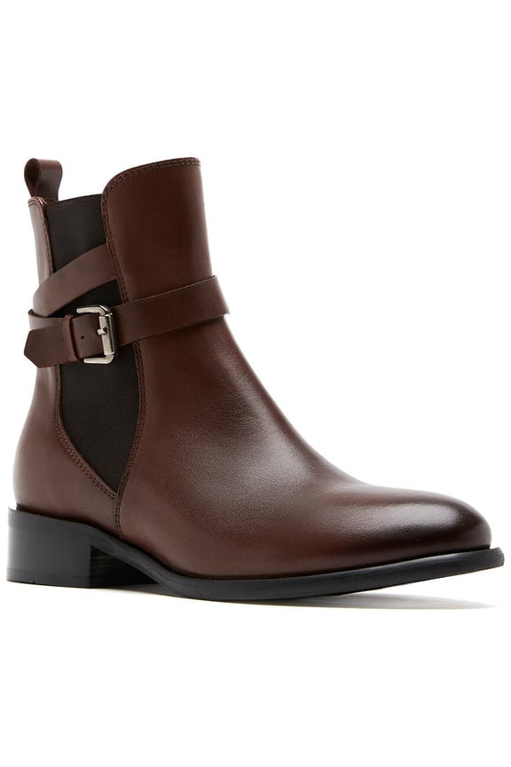 Aiden Leather Bootie, 9, Brown