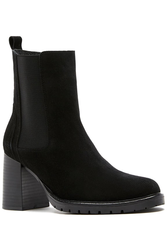 Lively Suede Bootie, 8, Black