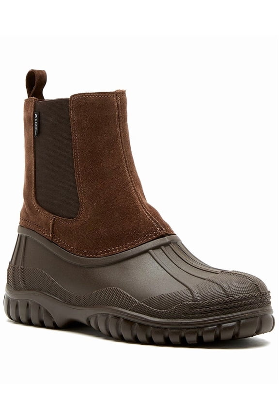 Powder Waterproof Suede Boot, 35, Brown