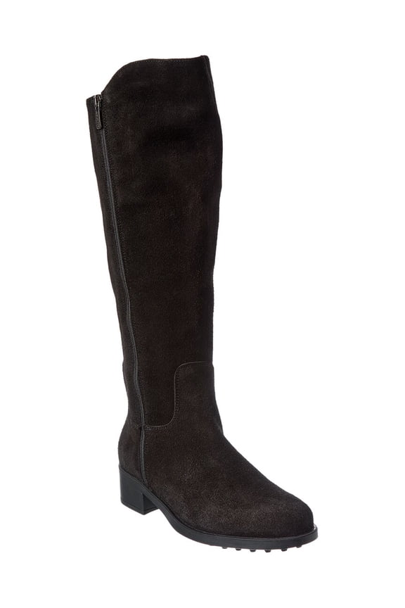 Shayla Suede Boot, 6.5, Black