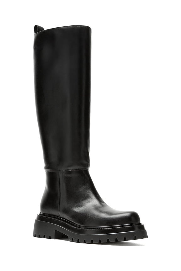 West Leather Boot, 8, Black