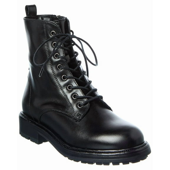 La Canadienne Wolf Leather Boot, 6, Black