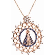 La Caridad Del Cobre Necklace,Our Lady Of Charity Medallion Virgin Mary Coin Necklace