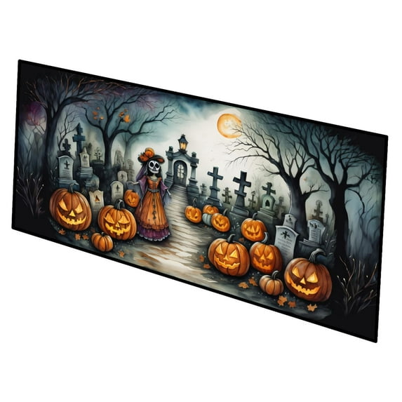 La Catrina Skeleton Spooky Halloween Indoor / Outdoor Runner Mat 28x58 58 in x 28 in