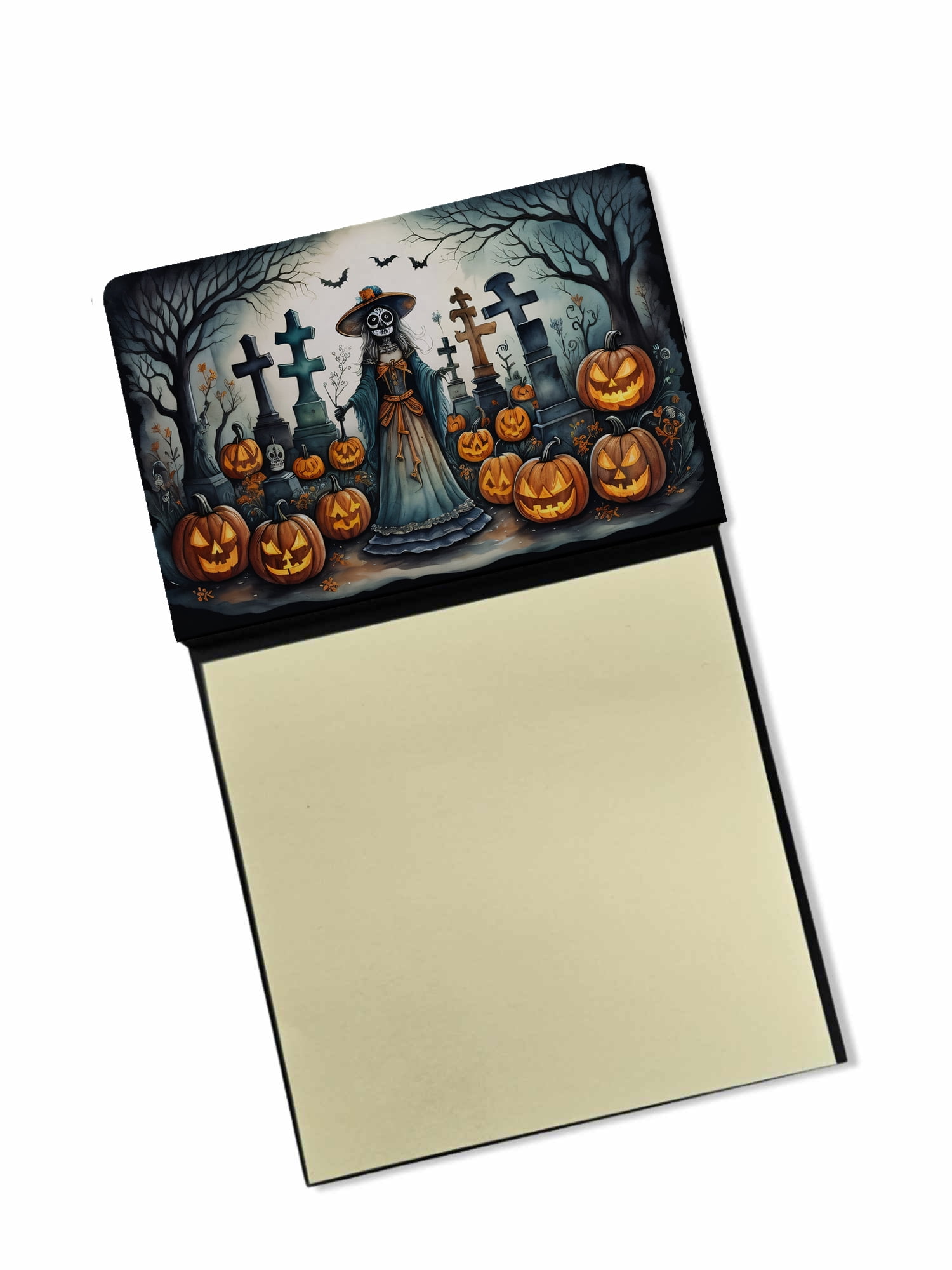 La Catrina Skeleton Spooky Halloween Sticky Note Holder 3.25 in x 5.25 in