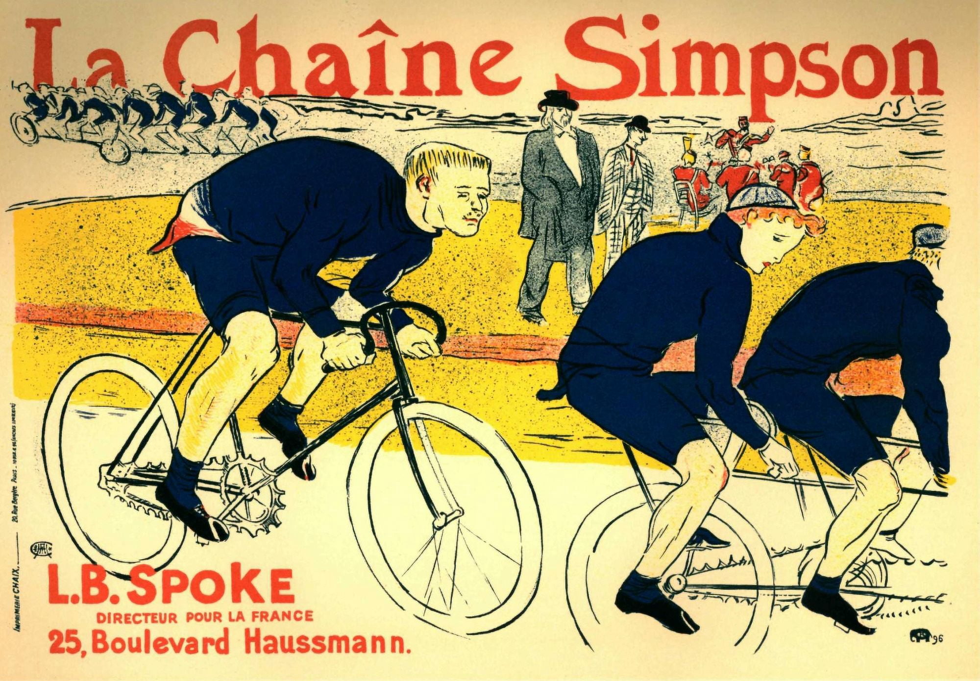 La Chaine Simpson Canvas Art - H de Toulouse-Lautrec (24 x 36)