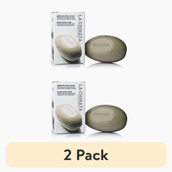 La Chinata Green Olive Soap with Organic Olive Oil, Pack of 2