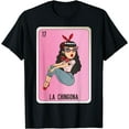 thumbnail image 1 of La Chingona Mexican Slang Chicano Bingo Cards T-Shirt Black 2X-Large, 1 of 4