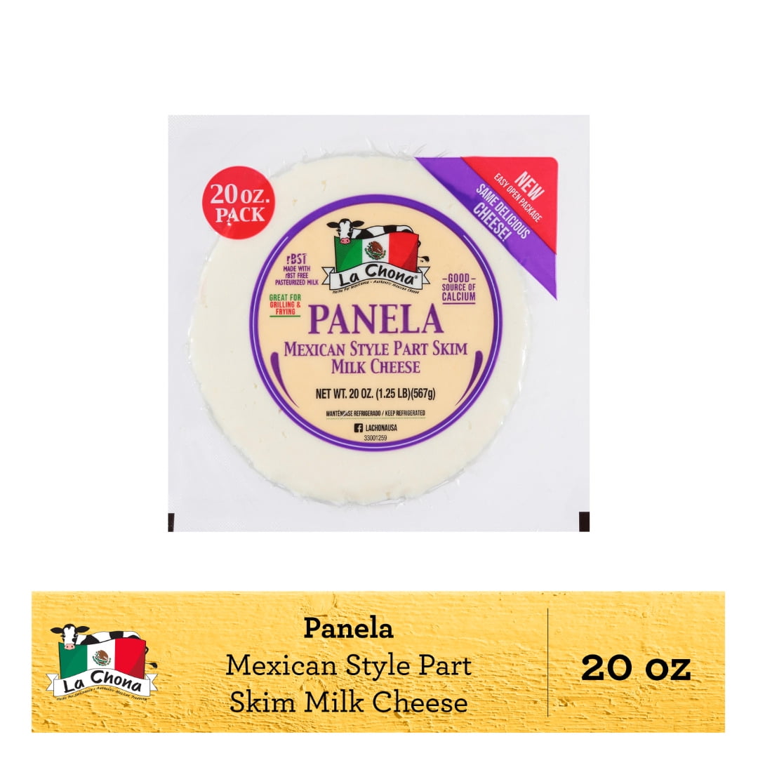 La Chona Panela Cheese 20 oz, Vacuum-Sealed Pack.  Round Block, Fresh.