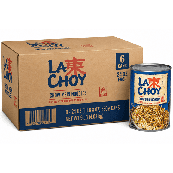 La Choy Chow Mein Noodles, Crispy Asian-Style Noodles, 24 oz Cans, Case of 6