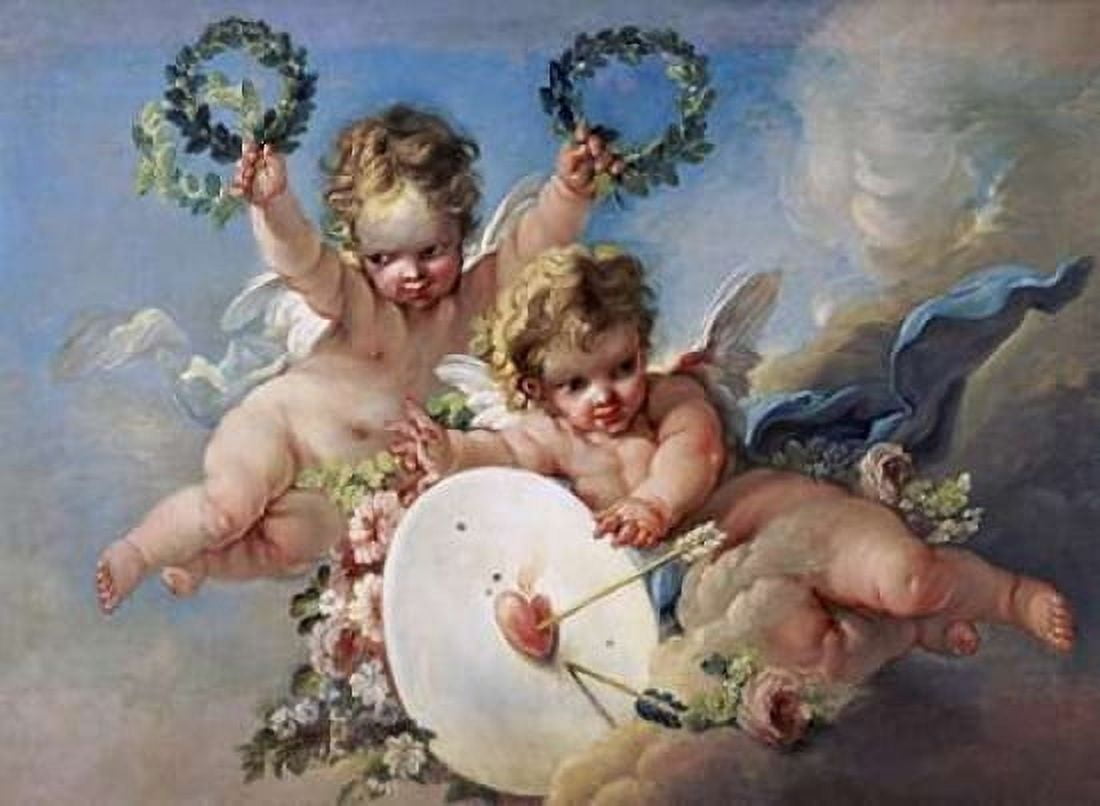 La Cible DAmour - Love Target Canvas Art - Francois Boucher (18 x 24)