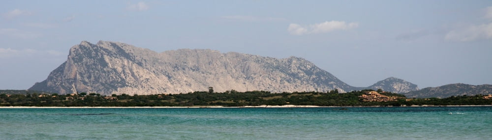 La Cinta Beach with Tavolara Island in the background San Teodoro Province of Olbia-Tempio Sardinia Italy Canvas Art - Panoramic Images (36 x 12)