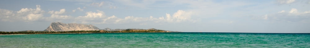 La Cinta Beach with Tavolara Island in the background San Teodoro Province of Olbia-Tempio Sardinia Italy Canvas Art - Panoramic Images (36 x 12)