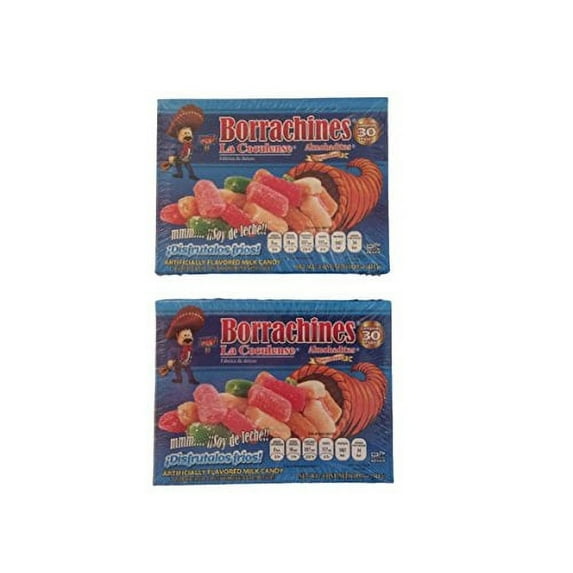 La Coculense Borrachitos Mexican Milk Candy, Small, 30-Pcs Per Pack (Pack of 2)