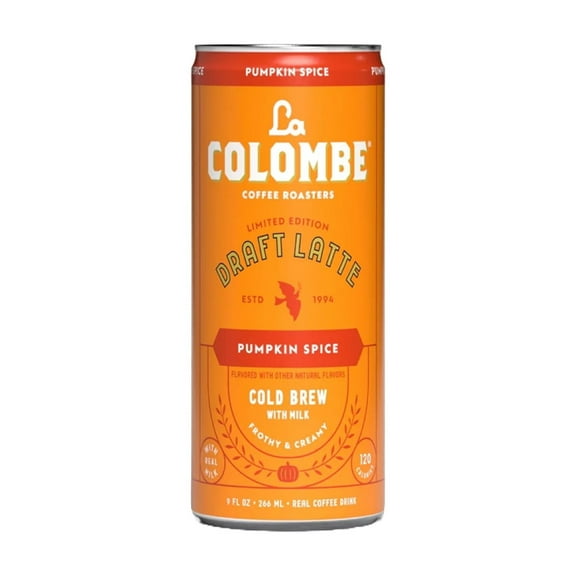 La Colombe Draft Latte - Cold-pressed Espresso & Frothed Milk + Real Pumpkin - Made With Real Ingredients - Grab & Go Coffee, Pumpkin Spice, 9 Fl Oz Pack of 12