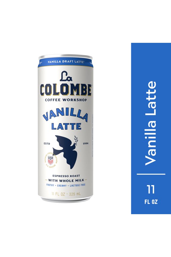 La Colombe Vanilla Draft Latte Cold Brew Ready-to-Drink Coffee, 11 fl oz, Can