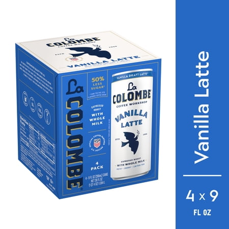 La Colombe Vanilla Draft Latte Cold Brew Coffee, 9 fl oz, 4 Pack Cans