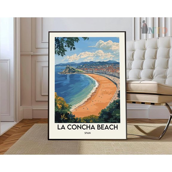La Concha Beach Poster Unframed Paper Print