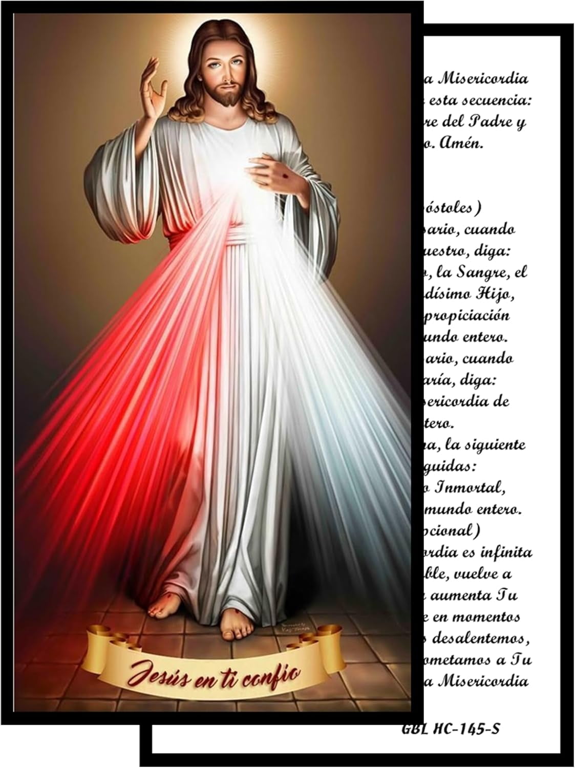 La Corona De La Divina Misericordia Tarjeta De Rezo Laminada Bendita ...