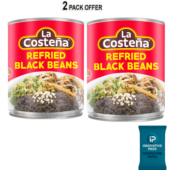 La Costea Canned Refried Black Beans, 20.5 oz