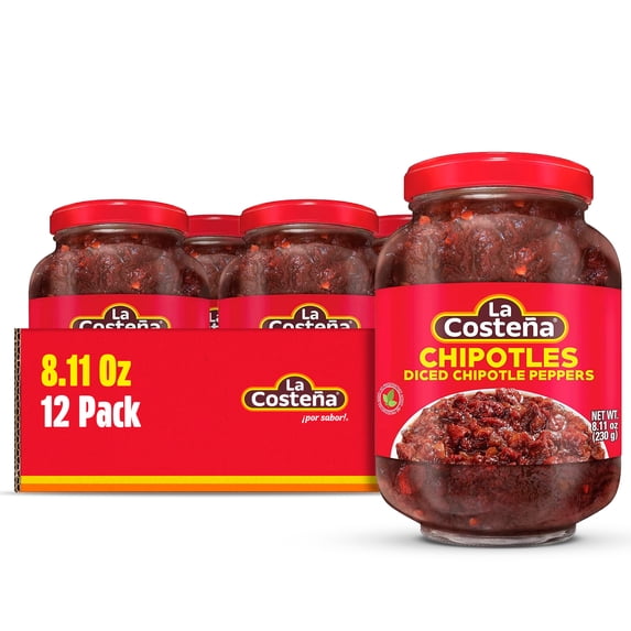 (12 pack) La Costeña Diced Chipotle Peppers, 8.11 oz, 12 Pack