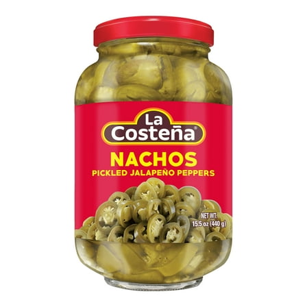 La Costeña Pickled Nacho Jalapeno Slices, 15.5 oz