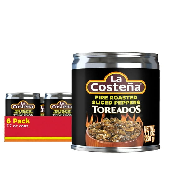 La Costea Sliced Serranos Toreados (Fire KKS1Roasted Serranos) 7.7 oz (6-Pack)