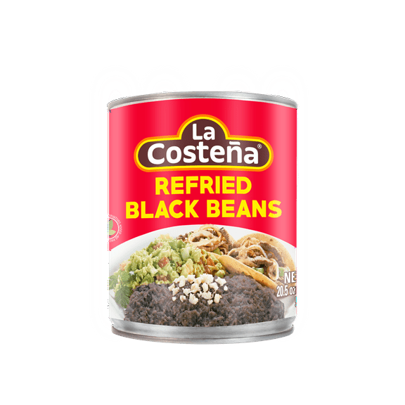 La Costeña Trans Fat Free Refried Black Beans, 20.5 Oz (Frozen)