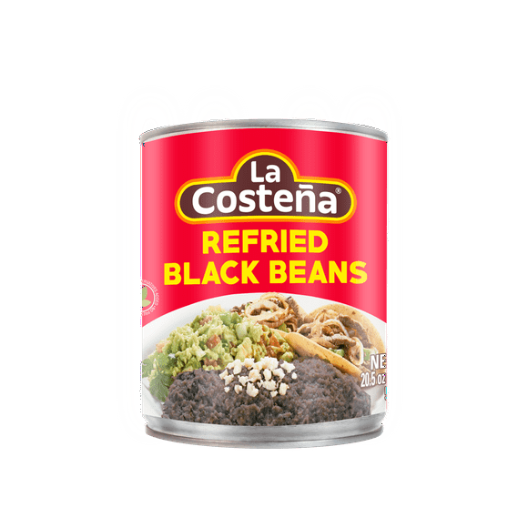La Costea Trans Fat Free Refried Black Beans, 20.5 Oz (Frozen)
