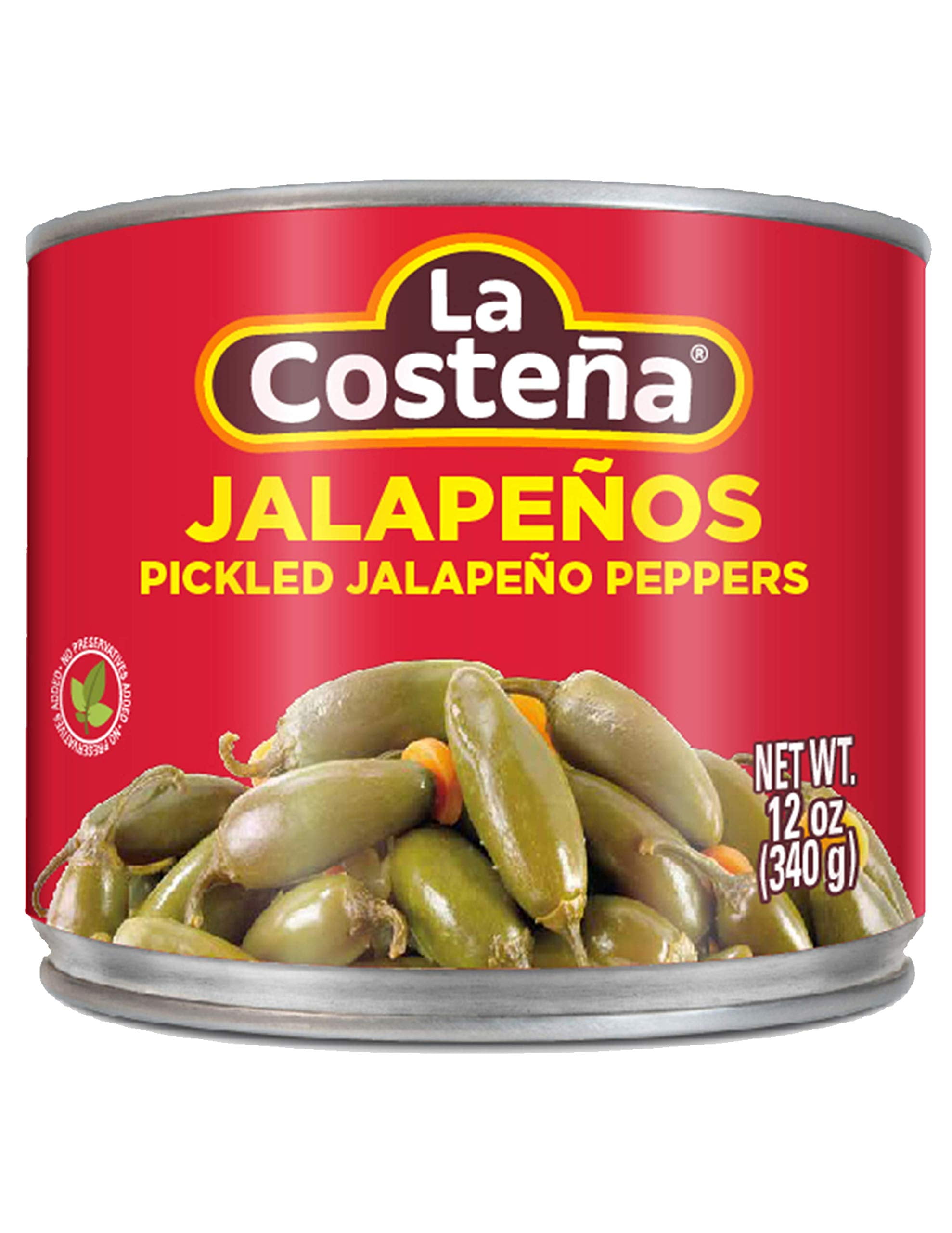 La Costeña Whole Jalapeño Peppers Pickled Green Hot Jalapeños 12