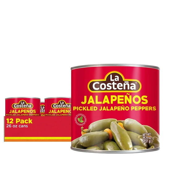 La Costea Whole Pickled Jalapeo Peppers, KKS126 Ounce Cans (Pack of 12)