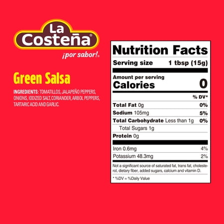 La Costeña Green Salsa Verde Tomatillo Sauce, 7 oz