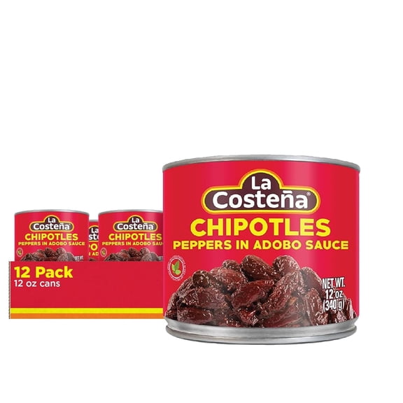 La Costena - Pepper Chipotle In Adobo Sauce - 12 Oz, Case of 12