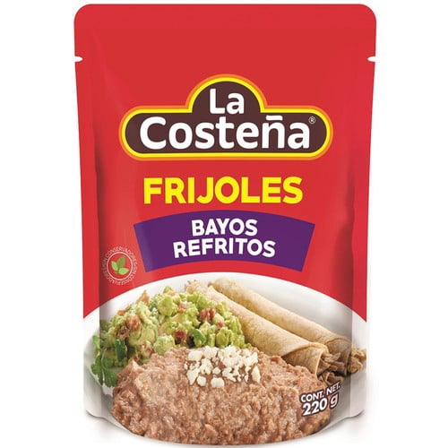 La Costena Pinto Refried Beans Pouch 220g, British Import (Pack of 3)