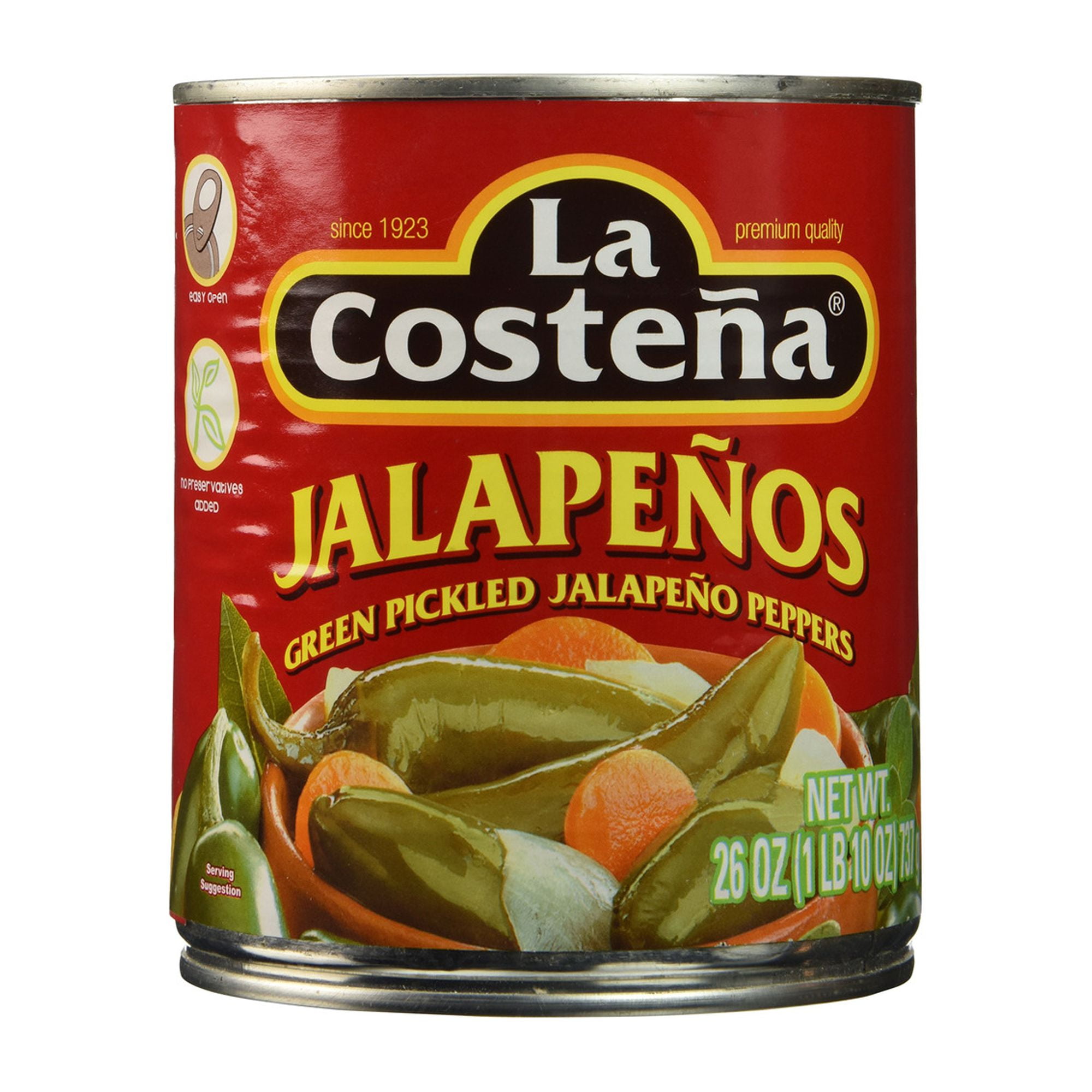 La Costena Whole Jalapeno Pepper 26 oz (Pack of 2)