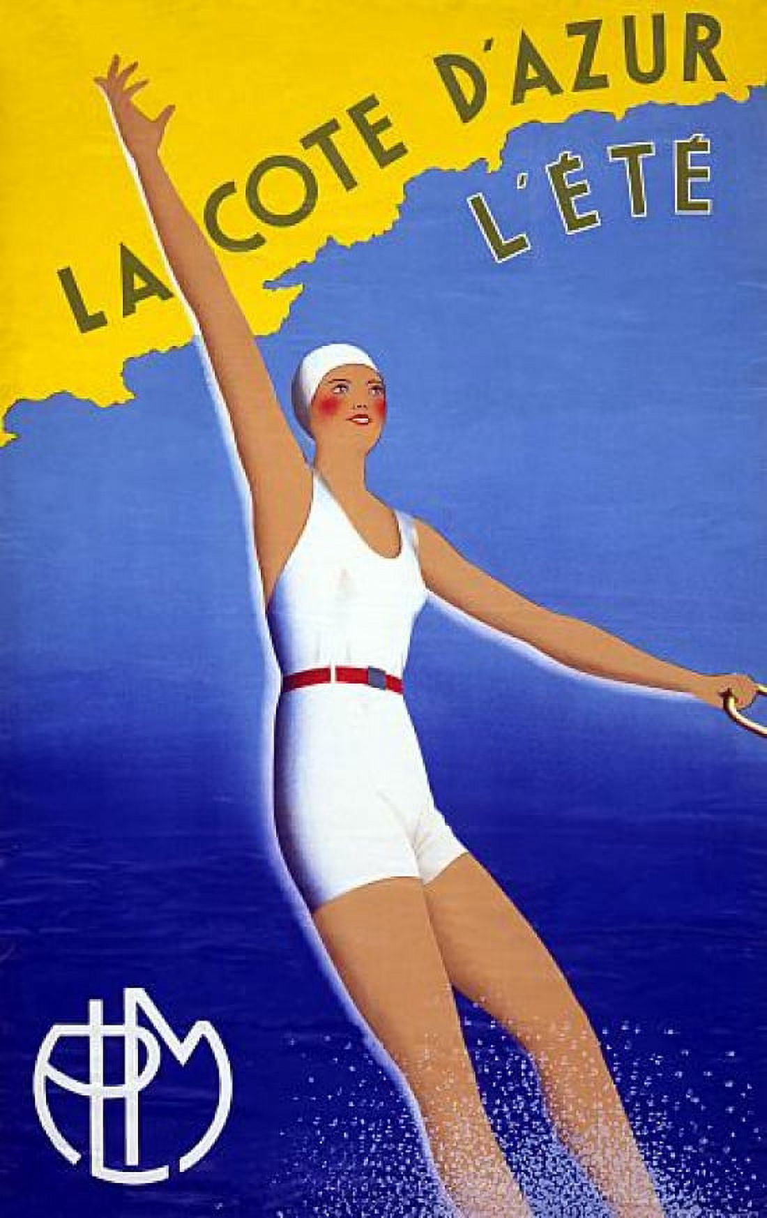 La Cote DAzure Lete Vintage French Travel Canvas Art - (36 x 54)