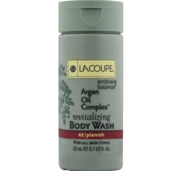 La Coupe Argan Oil Complex Revitalizing Shower Gel Lot of 10 each 0.75oz bottles. Total of 7.5oz