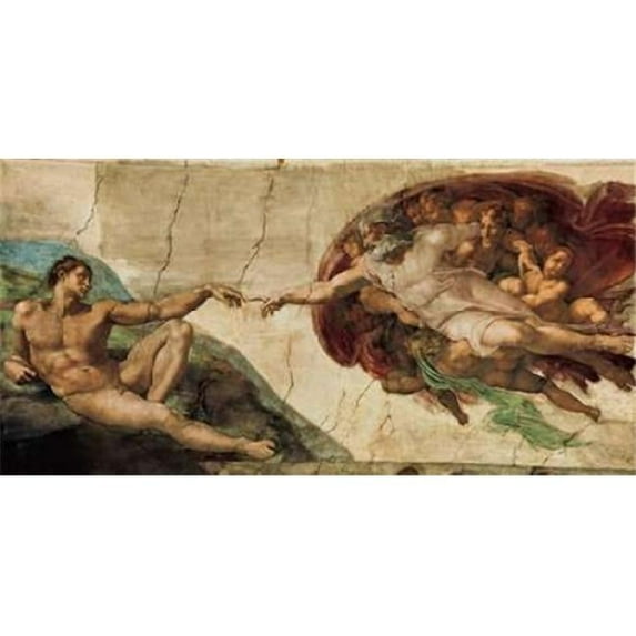 La Creazione Di Adamo Poster Print by Michelangelo Buonarroti, 24 x 48 - Large