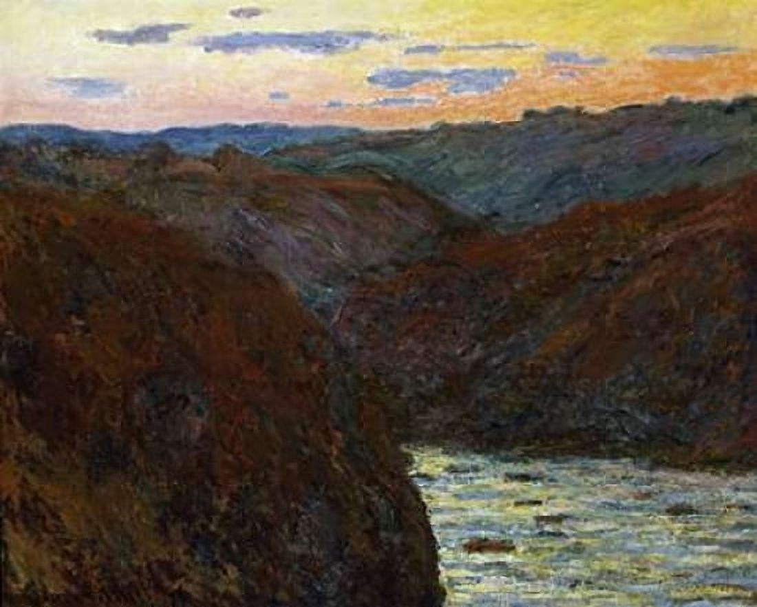 La Creuse Sunset Canvas Art - Claude Monet (24 x 30)