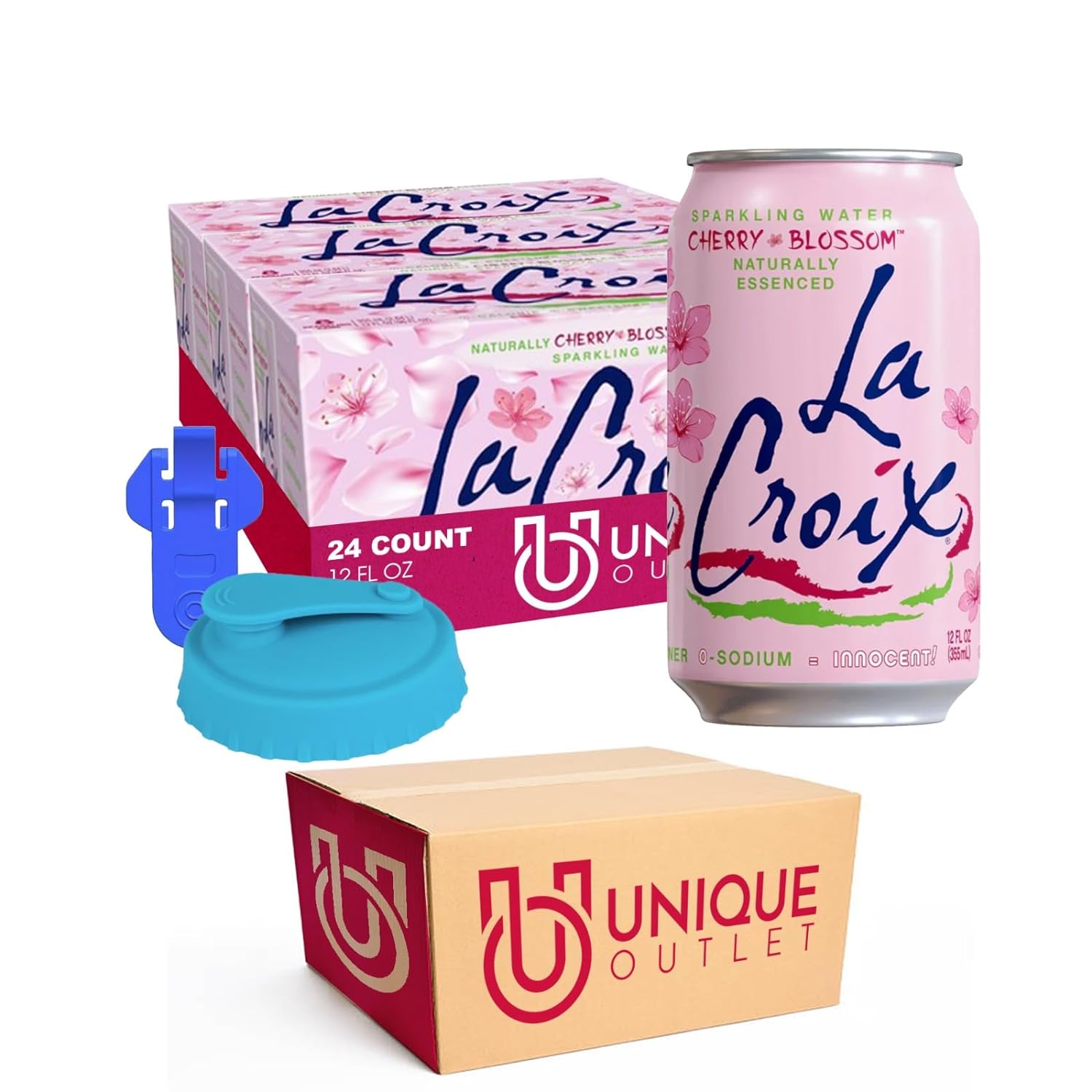 La Croix 24Pack Of Cherry Blossom Naturally Essenced Sparkling Water