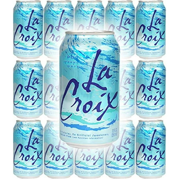 La Croix Pure Naturally Essenced Flavored Sparkling Water, 12 Oz Can (Pack Of 15, Total Of 180 Oz)